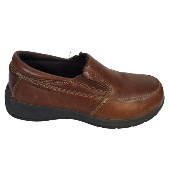 Womens Carolina CA1572 Brown Leather Steel Toe Work Shoes Size‎ 8.5 - Picture 5 of 16